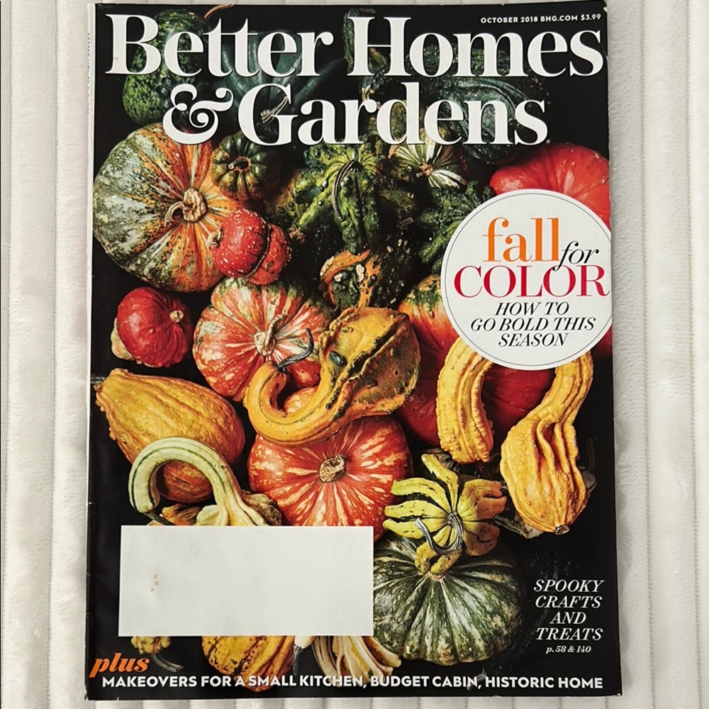 October 2018 Issue Better Homes & Gardens Magazine - Fall Edition
